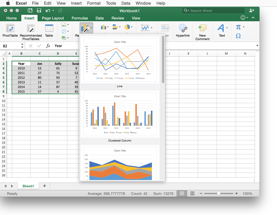Excel for mac